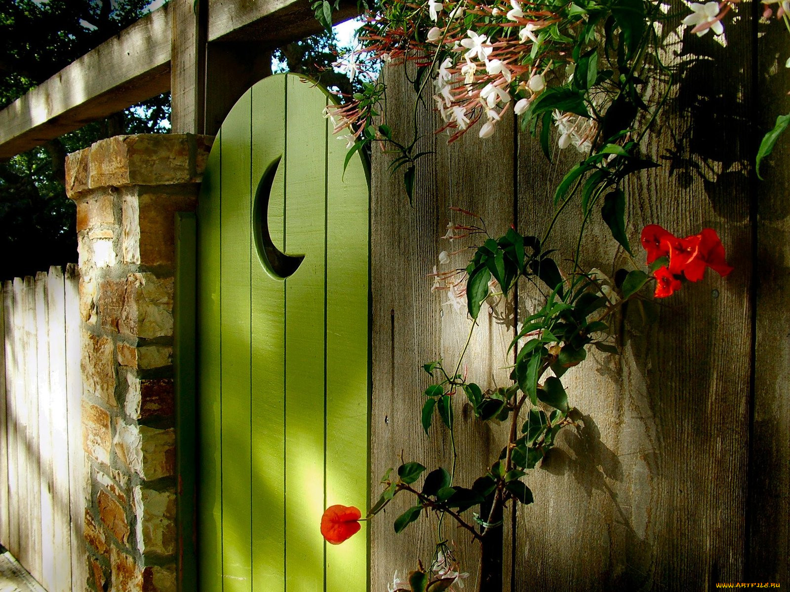green, gate, , , 